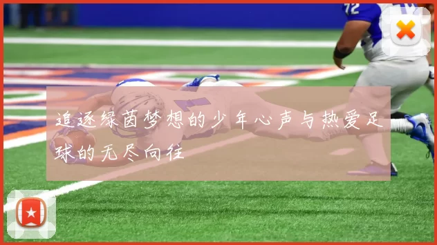 追逐绿茵梦想的少年心声与热爱足球的无尽向往